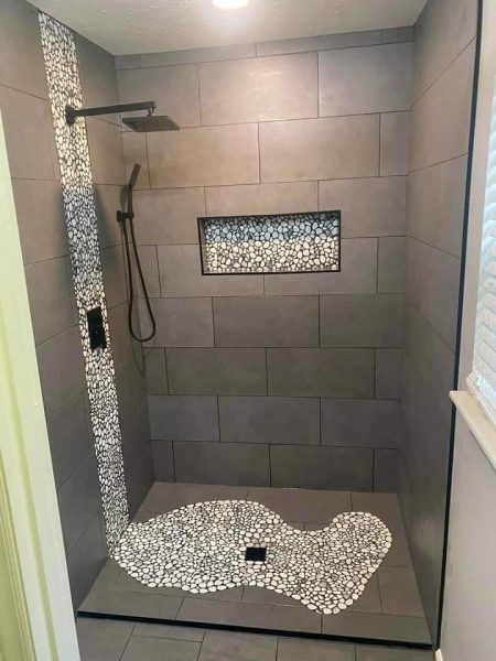 Tiled shower area